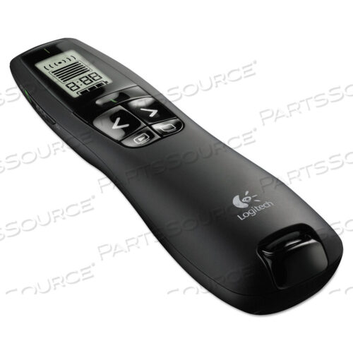 OEM#: 910-001350R800 WIRELESS LASER PRESENTATION REMOTE W/LCD DISPLAY, CLASS 2, 100 FT RANGE, MATTE BLACK by Logitech