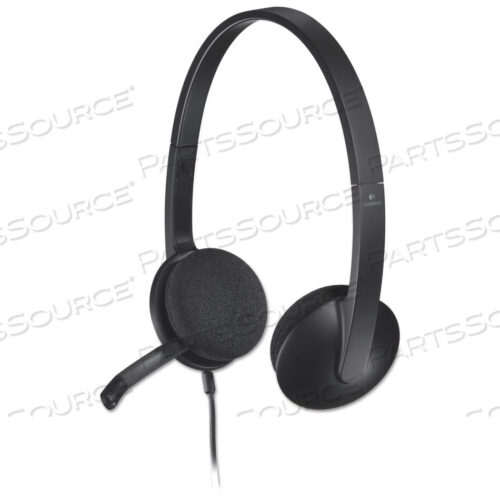 OEM#: 981-000507H340 BINAURAL OVER THE HEAD CORDED HEADSET, BLACK by Logitech