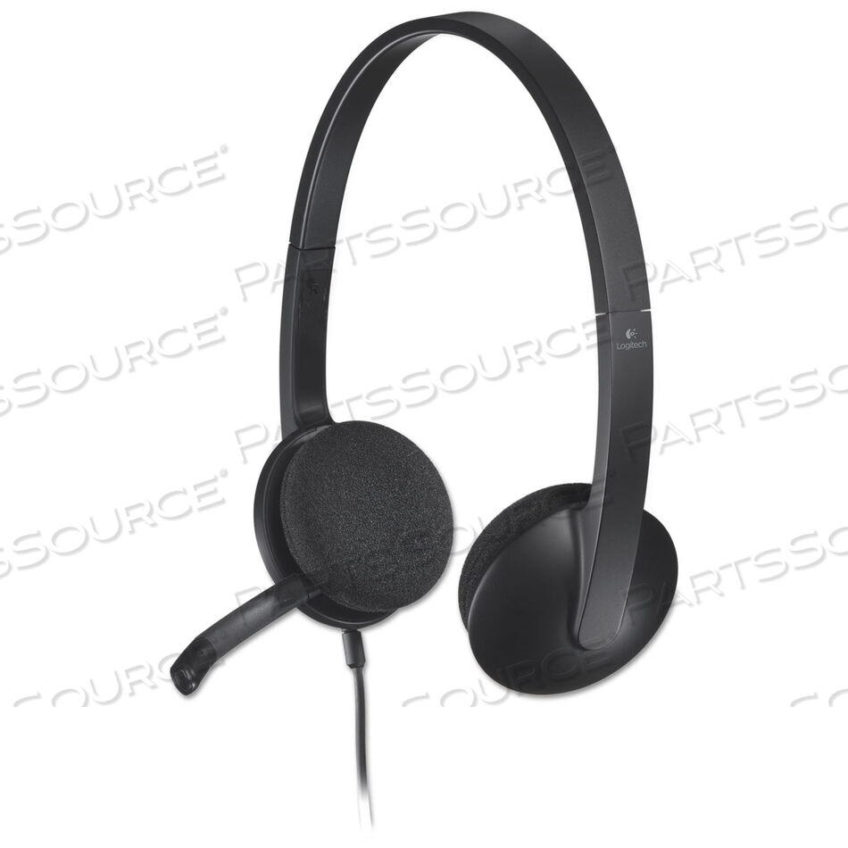 OEM#: 981-000507H340 BINAURAL OVER THE HEAD CORDED HEADSET, BLACK by Logitech