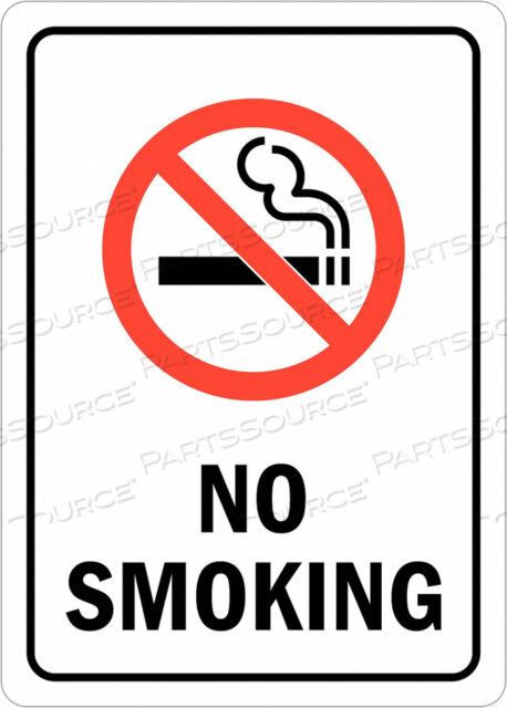 OEM#: U1-1014-RD_7X5J2686 NO SMOKING SIGN 7X5 IN. ENGLISH by Lyle Signs Inc.