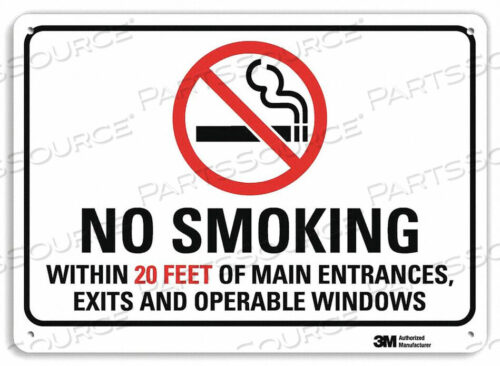 OEM#: U1-1018-RA_10X7NO SMOKING SIGN 7 HX10 W ENGLISH by Lyle Signs Inc.