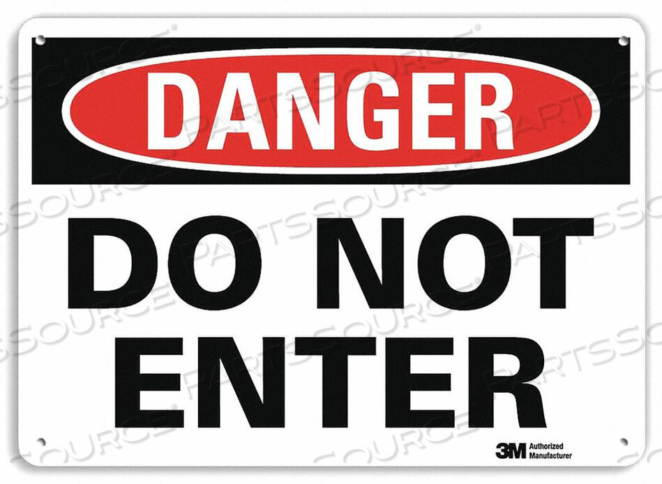 OEM#: U1-1032-NP_14X10DANGER SIGN 14 W X 10 H 0.055 THICK by Lyle Signs Inc.
