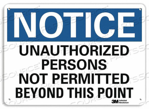 OEM#: U1-1034-RA_10X7NOTICE SIGN 7 HX10 W ENGLISH by Lyle Signs Inc.