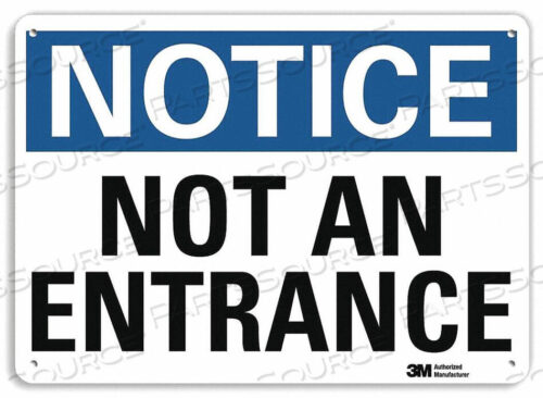 OEM#: U1-1043-NP_14X10ENTRANCE SIGN 14 W X 10 H 0.055 THICK by Lyle Signs Inc.