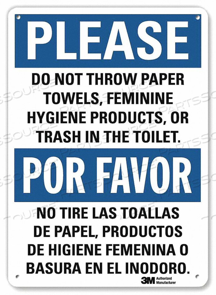 OEM#: U1-1049-RA_7X10J2704 HYGIENE SIGN 10X7 IN. BILINGUAL by Lyle Signs Inc.