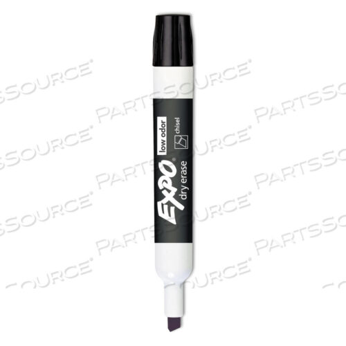 OEM#: 80001LOW-ODOR DRY-ERASE MARKER, BROAD CHISEL TIP, BLACK, DOZEN by Expo