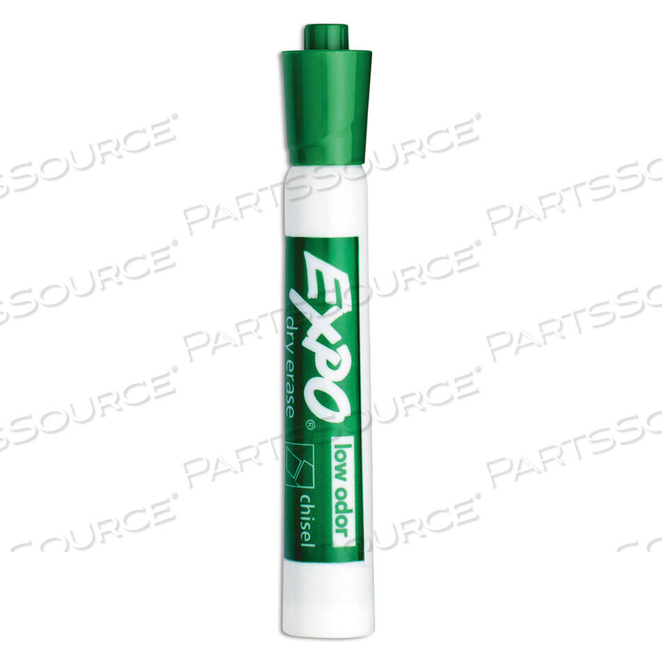 OEM#: 80004LOW-ODOR DRY-ERASE MARKER, BROAD CHISEL TIP, GREEN, DOZEN by Expo