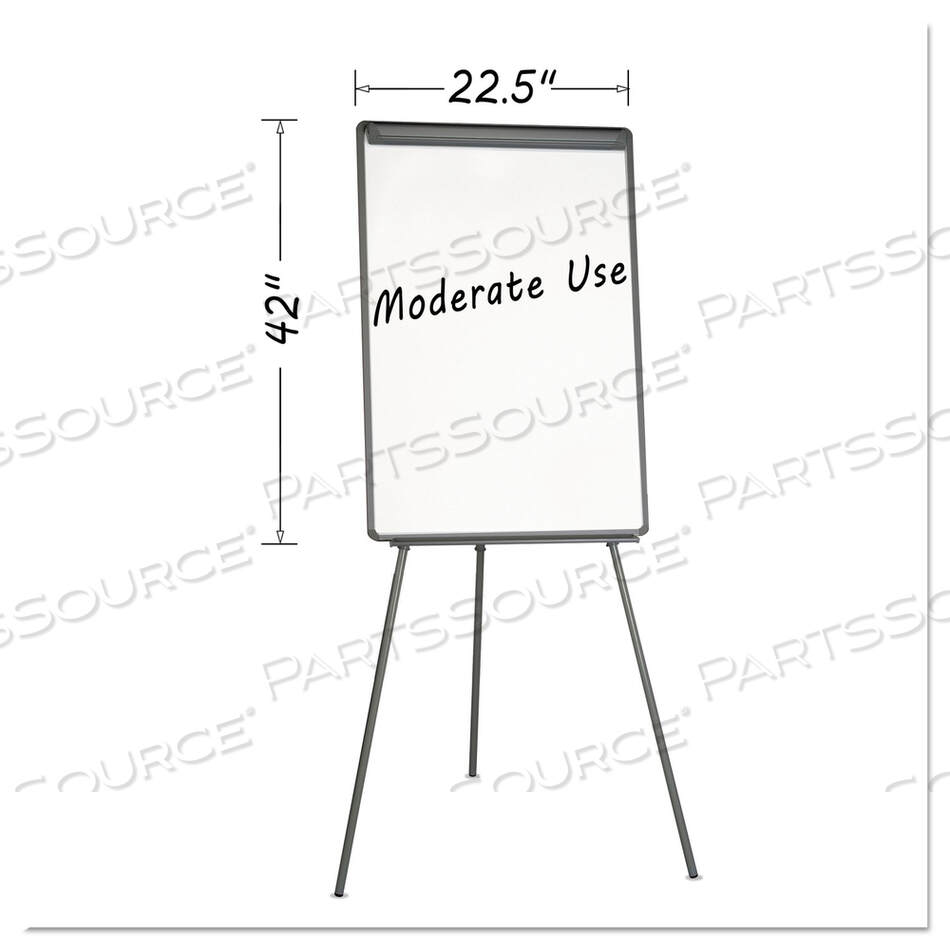 OEM#: EA2300045BASIC TRIPOD MELAMINE PRESENTATION EASEL, 22.5 X 42, WHITE/BLACK by MasterVision