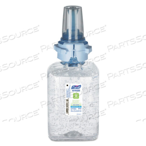 OEM#: 8703-04ADVANCED HAND SANITIZER GREEN CERTIFIED GEL REFILL, FOR ADX-7 DISPENSERS, 700 ML, FRAGRANCE-FREE, 4/CARTON by Purell
