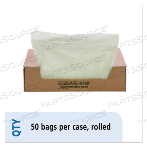 OEM#: E3348E85ECOSAFE-6400 BAGS, 32 GAL, 0.85 MIL, 33 X 48, GREEN, 50/BOX by Envision