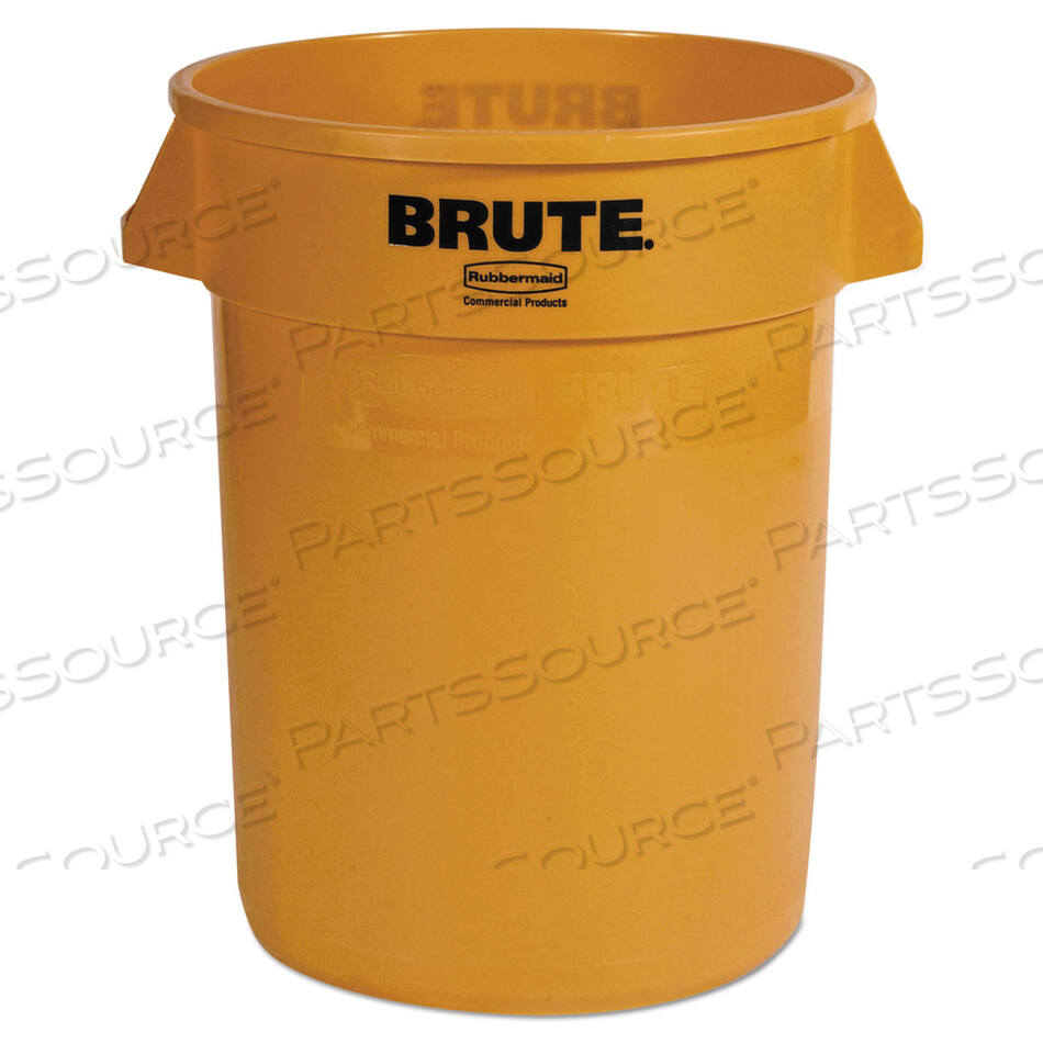 OEM#: FG263200YELVENTED ROUND BRUTE CONTAINER, 32 GAL, PLASTIC, YELLOW by Rubbermaid Medical Division