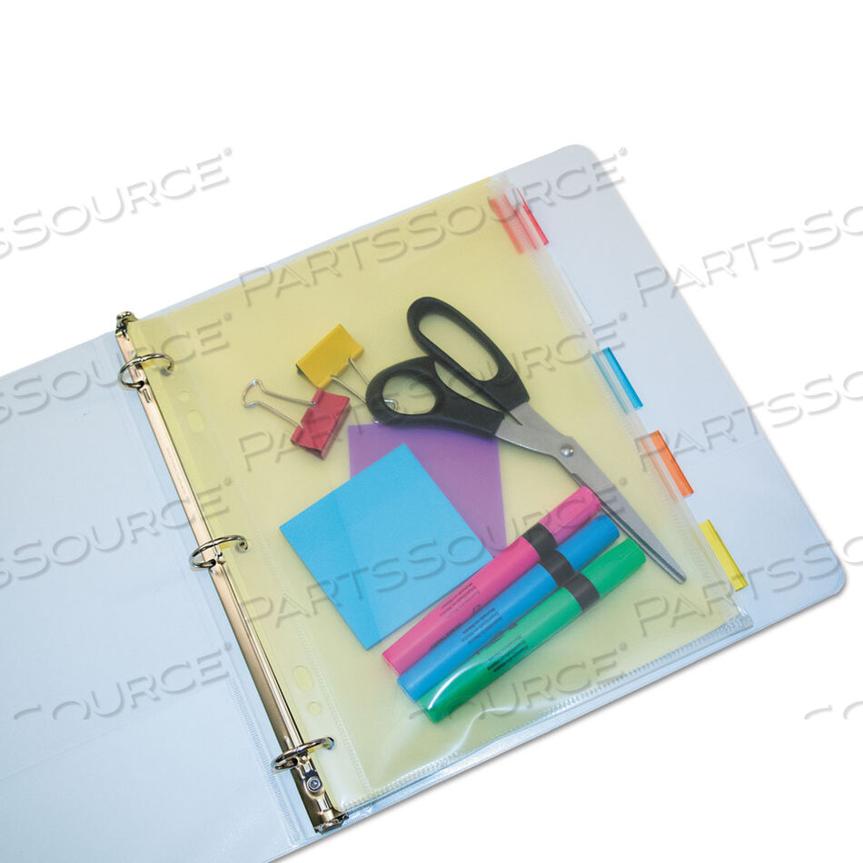 OEM#: ANG52ZIP-ALL RING BINDER POCKET, 8.5 X 11, CLEAR by Anglers