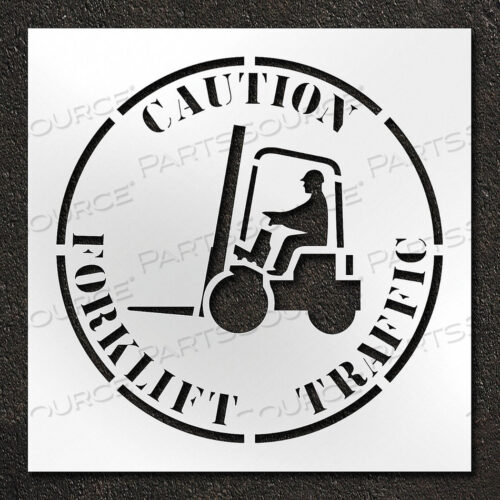OEM#: STL-116-14815STENCIL CAUTION FORKLIFT TRAFFIC 42 IN by RAE Products & Chemicals Corp.
