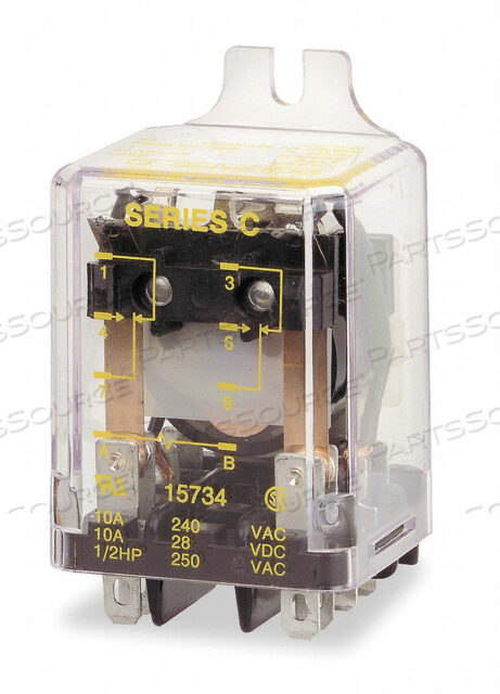 OEM#: 8501KFR12V14H8096 FLANGE RELAY 24VAC 8 PINS 12A @ 240V AC by Square D