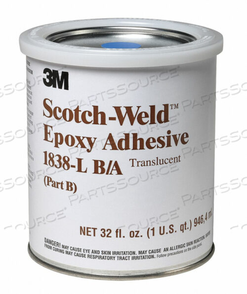 OEM#: 1838LEPOXY ADHESIVE KIT 1 QT TRANSLUCENT PK6 by 3M Consumer