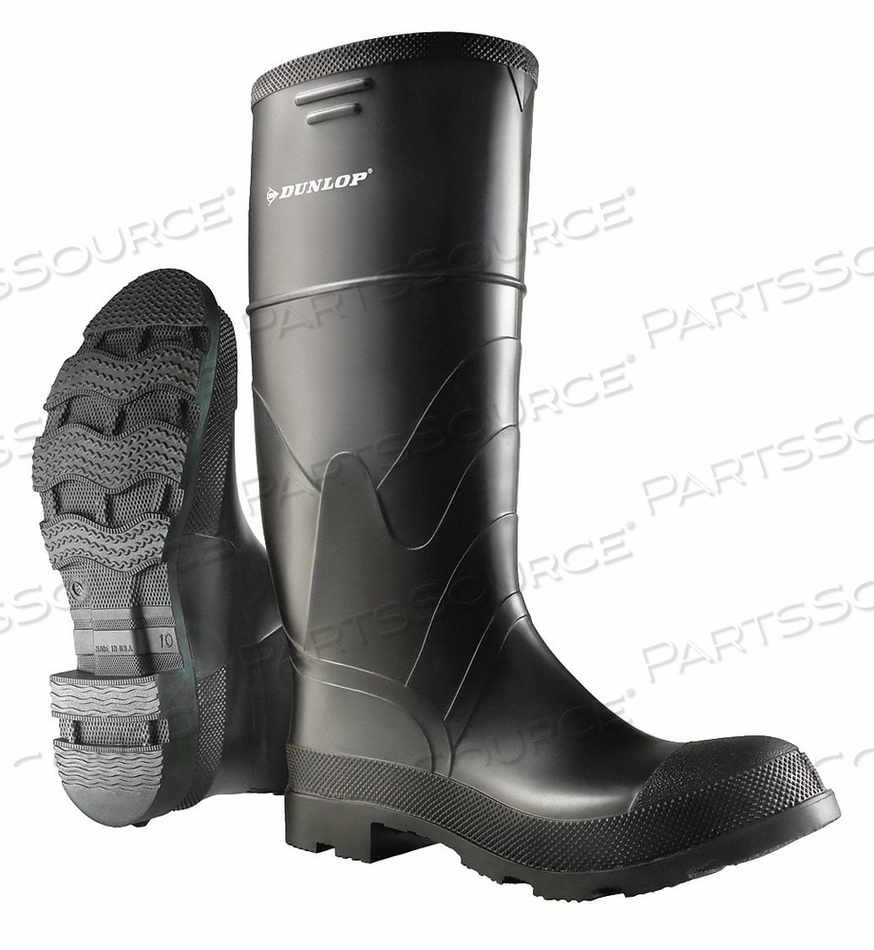 OEM#: 8662200D0322 RUBBER BOOT MENS 6 KNEE BLACK PR by Dunlop