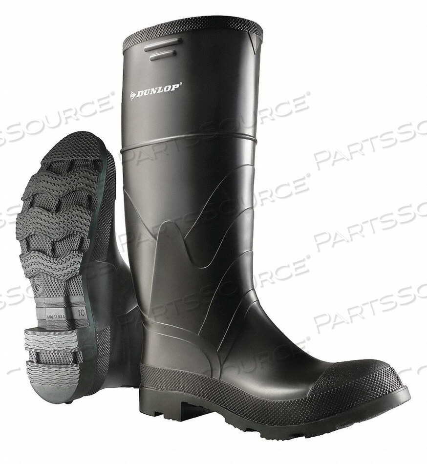 OEM#: 8662200D0322 RUBBER BOOT MENS 13 KNEE BLACK PR by Dunlop