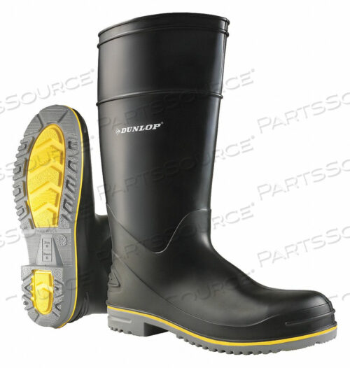 OEM#: 8990400RUBBER BOOT MENS 8 KNEE BLACK PR by Dunlop