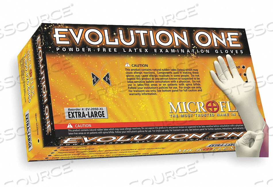 OEM#: EV-2050-MD1832 DISPOSABLE GLOVES RUBBER LATEX M PK100 by Microflex