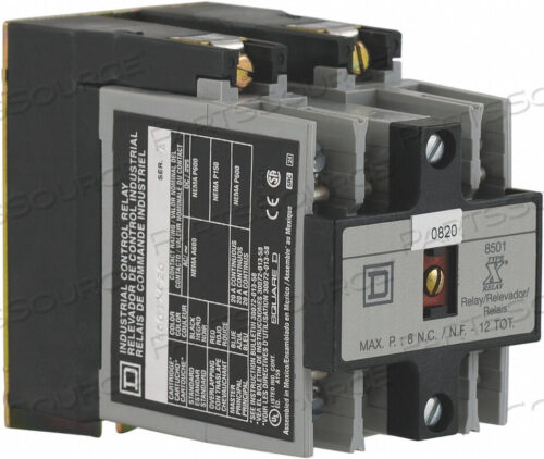 OEM#: 8501XO20V01H2715 NEMA CONTROL RELAY 2NO 24VAC 10A by Square D