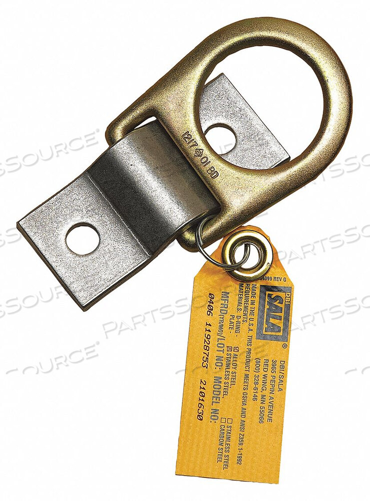 OEM#: 21016362101636 DBI-SALA D-RING W/ANCHORAGE PLATE (STAINLESS STEEL) by 3M Consumer