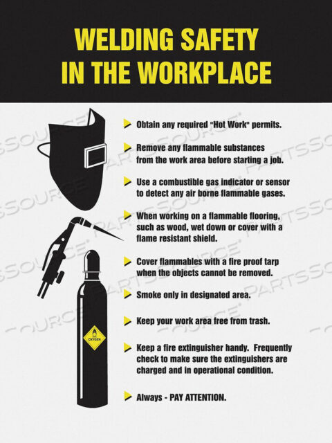 OEM#: SP124484LPOSTER WELDING SAFETY IN THE 18 X 24 IN. by Accuform Manufacturing, Inc.