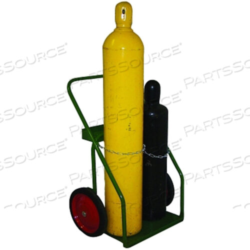 OEM#: 860-14800 SERIES CART, HOLDS 2 CYLINDERS, 6-1/2 TO 9-1/2 IN DIA, 14 IN SEMI-PNEUMATIC WHEELS by Saftcart