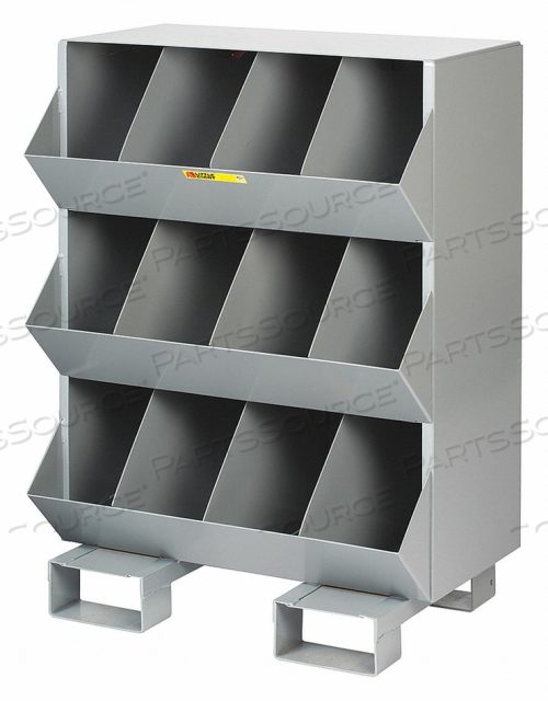 OEM#: MS4-1532-FPWELDED STEEL STATIONARY STORAGE BIN 32L X 20W X45-1/2H 12 OPENINGS by Little Giant
