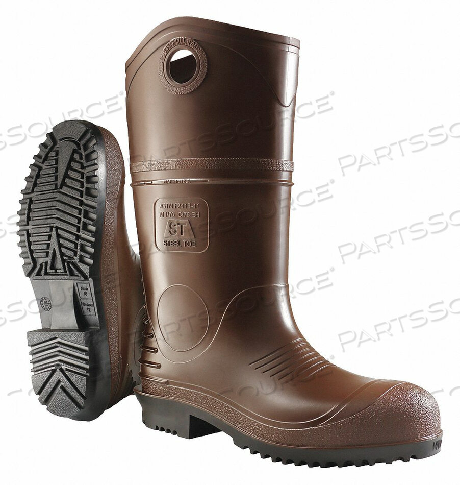 OEM#: 8408633RUBBER BOOT MENS 4 KNEE BROWN PR by Dunlop