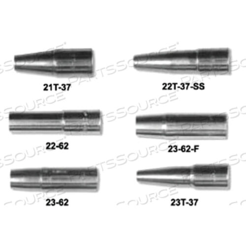 OEM#: 23T3723 SERIES NOZZLES, SELF-INSULATED 1/8 TAPERED TIP RECESS, 3/8, FOR NO. 3 GUN by Tweco