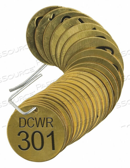 OEM#: 87343NUMBER TAG BRASS DCWR 301-325 PK25 by Brady Americas