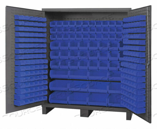 OEM#: SSC-722484-BDLP-264-5295STORAGE BIN CABINET - 264 BLUE HOOK-ON BINS 72W X 24D X 84H by Durham Manufacturing Company