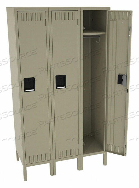 OEM#: STS-121860-3SDWARDROBE LOCKER LVRD 3 WIDE 1 TIER SAND by Tennsco Corp.