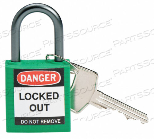 OEM#: 118927LOCKOUT PADLOCK KD GREEN 1-2/5 H PK6 by Brady Americas