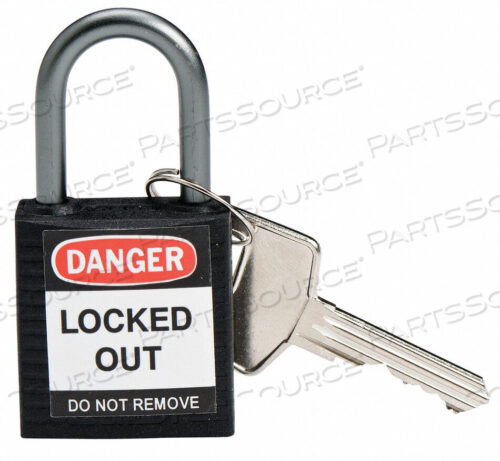 OEM#: 143166H1700 LOCKOUT PADLOCK KD BLACK 1-2/5 H by Brady Americas