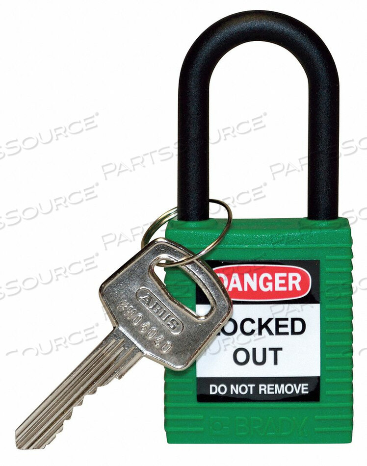 OEM#: 123326LOCKOUT PADLOCK KD GREEN 1-3/4 H by Brady Americas