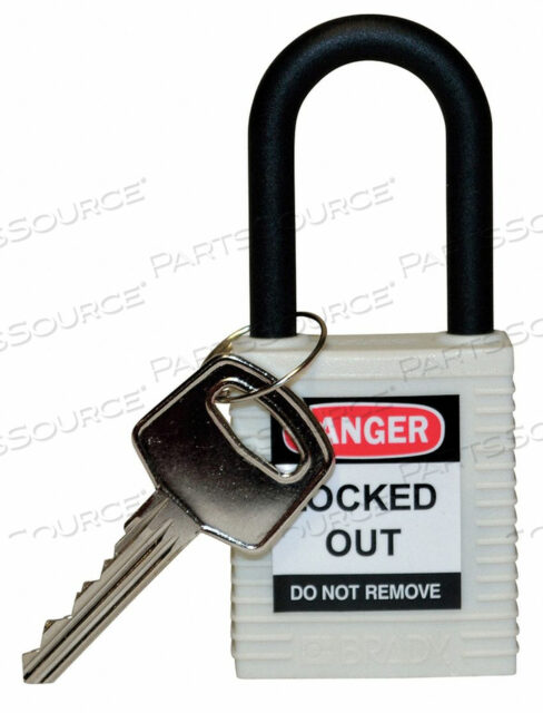 OEM#: 123332LOCKOUT PADLOCK KD WHITE 1-3/4 H by Brady Americas