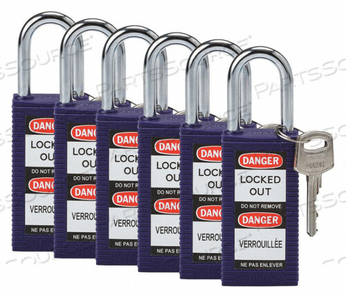 OEM#: 123430LOCKOUT PADLOCK KA PURPLE 3 H PK6 by Brady Americas