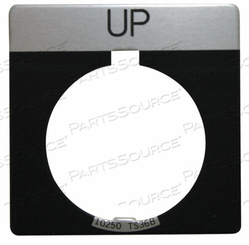 OEM#: 10250TS35LEGEND PLATE SQUARE UP BLACK by Eaton