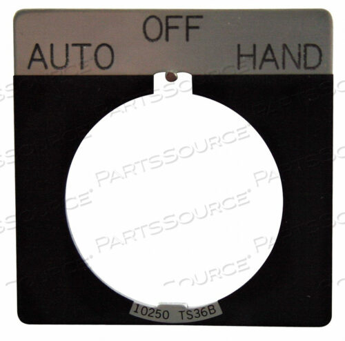 OEM#: 10250TS49LEGEND PLATE AUTOMATIC OFF HAND BLACK by Eaton