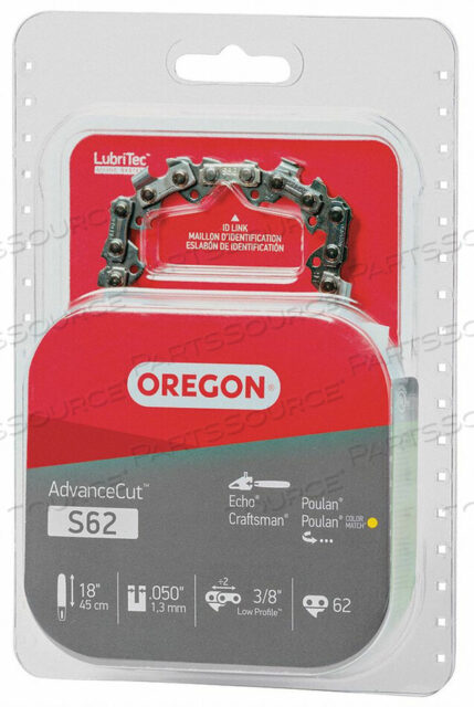 OEM#: S62SAW CHAIN 18 IN. .050 IN. 3/8 IN PITCH by Oregon