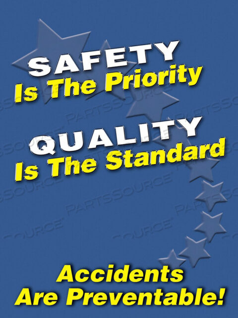 OEM#: SP124512LSAFETY IS THE PRIORITY POSTER, 17W X 22H, LAMINATED POLY by Accuform Manufacturing, Inc.