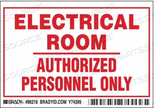 OEM#: 86218MACHINE/EQUIPMENT LABEL ENGLISH PK5 by Brady Americas