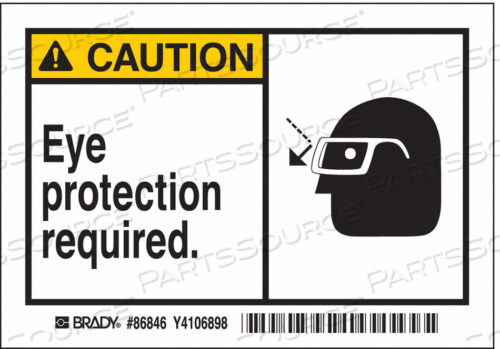 OEM#: 86846EQUIPMENT LABEL ENGLISH 5 IN W PK5 by Brady Americas
