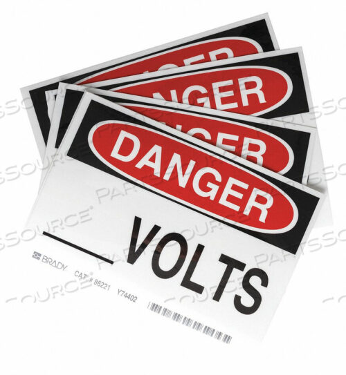 OEM#: 86221EQUIPMENT LABEL 3-1/2 IN H PK5 by Brady Americas