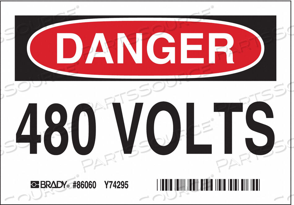 OEM#: 86060EQUIPMENT LABEL 3-1/2 IN H PK5 by Brady Americas