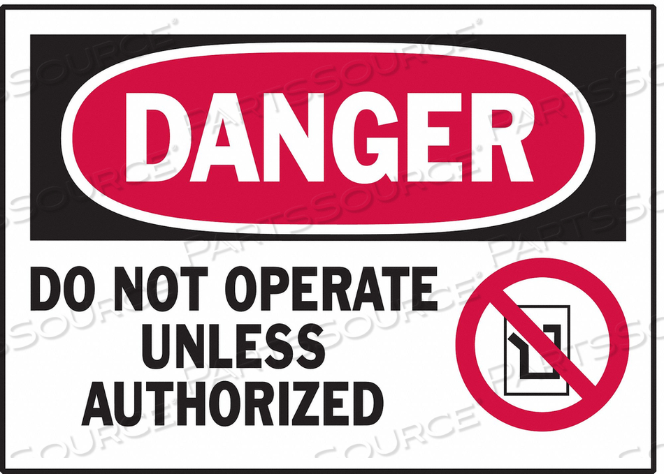 OEM#: 86129DANGER LABEL INSTRUCTION 5 IN W PK5 by Brady Americas
