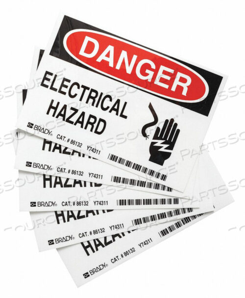 OEM#: 86132EQUIPMENT LABEL 5 IN W PK5 by Brady Americas