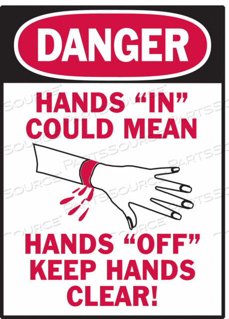 OEM#: 86265DANGER LABEL INSTRUCTION 5 IN W PK5 by Brady Americas