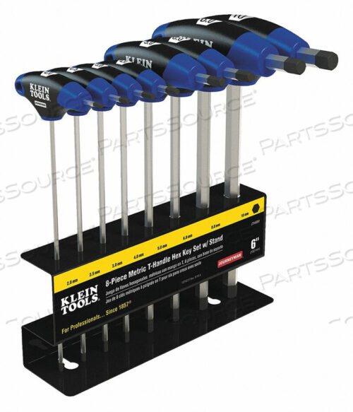 OEM#: JTH98M8 PC METRIC JOURNEYMAN T- HANDLE SET WITH STAND by Klein Tools